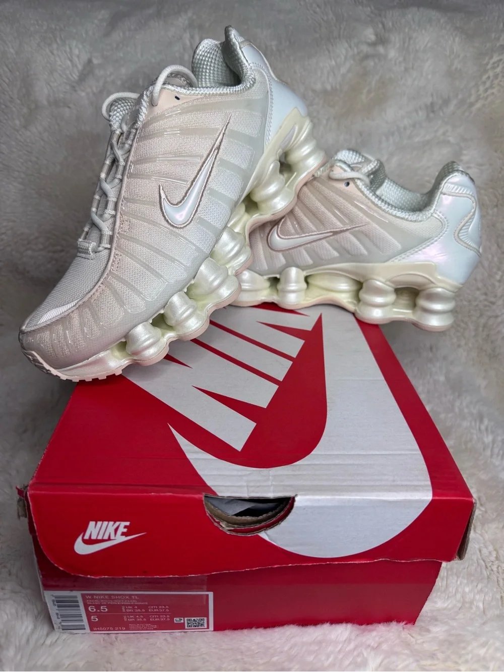 Nike Women's Shox TL Sneakers in Pearl White